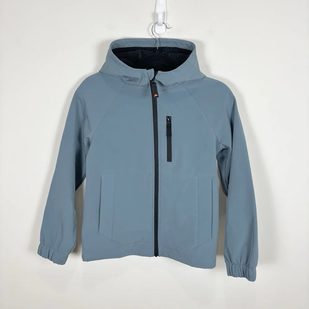 Boys Ozark Trail Softshell Jacket  Slate Blue Fill Zip Large (10-12)